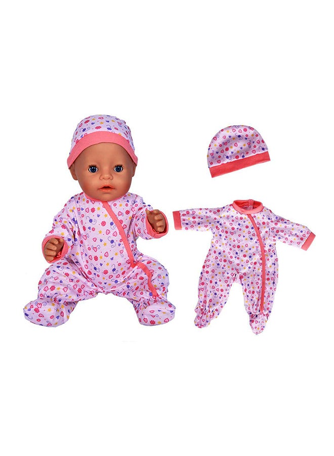 7-Piece Born Baby Doll Cloth With Hat And Coat 15inch