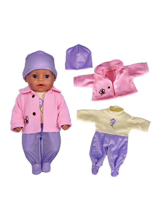 7-Piece Born Baby Doll Cloth With Hat And Coat 15inch