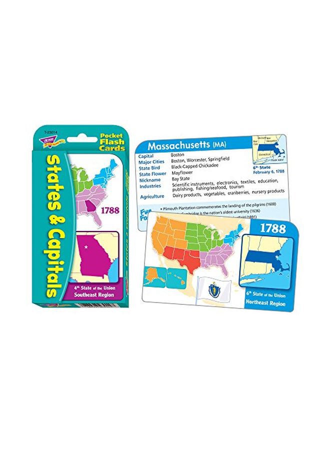 States And Capitals Pocket Flash Cards