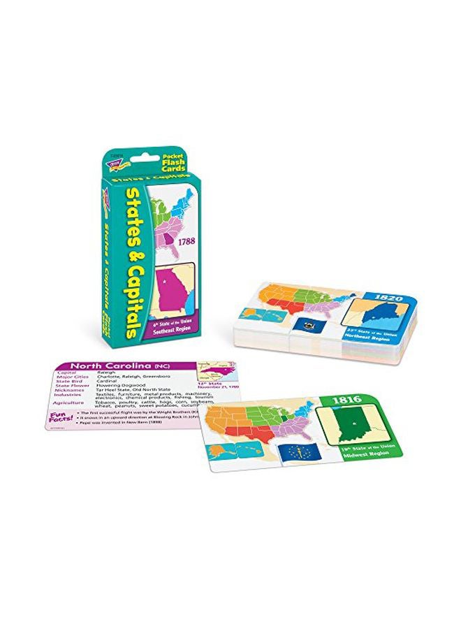 States And Capitals Pocket Flash Cards