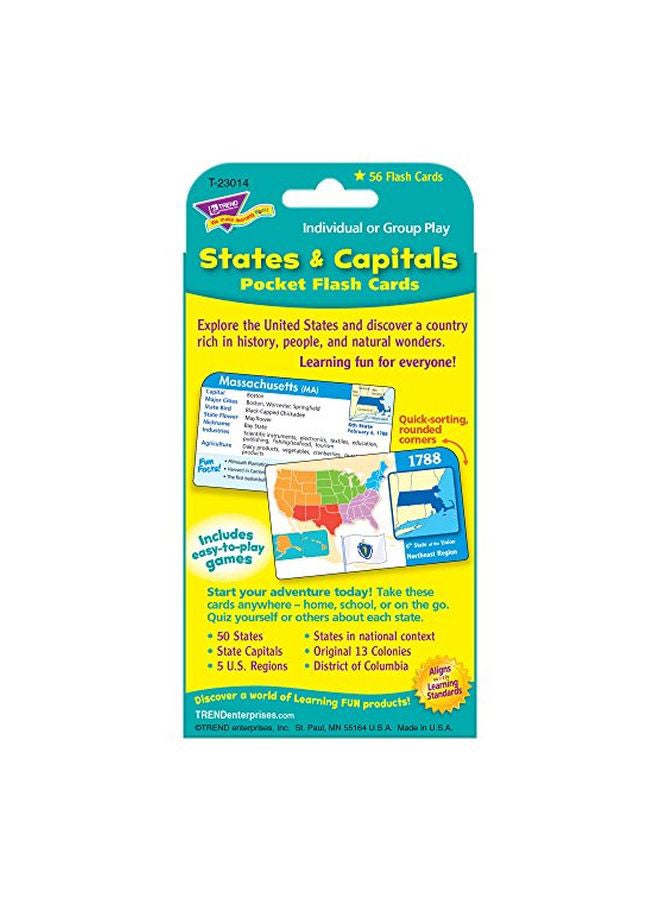 States And Capitals Pocket Flash Cards