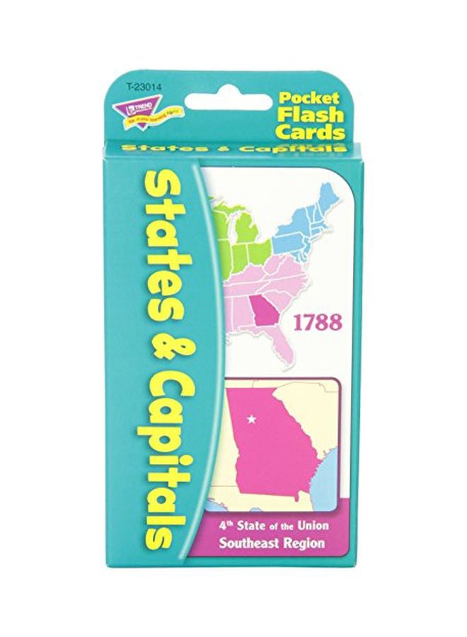 States And Capitals Pocket Flash Cards
