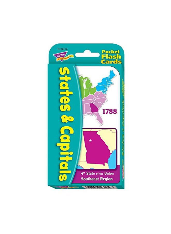 States And Capitals Pocket Flash Cards