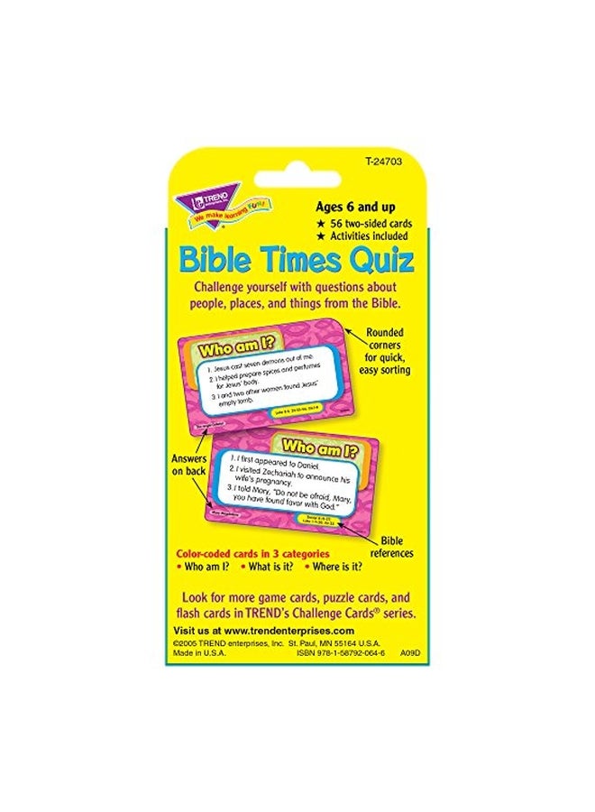 Bible Times Quiz Challenge Cards
