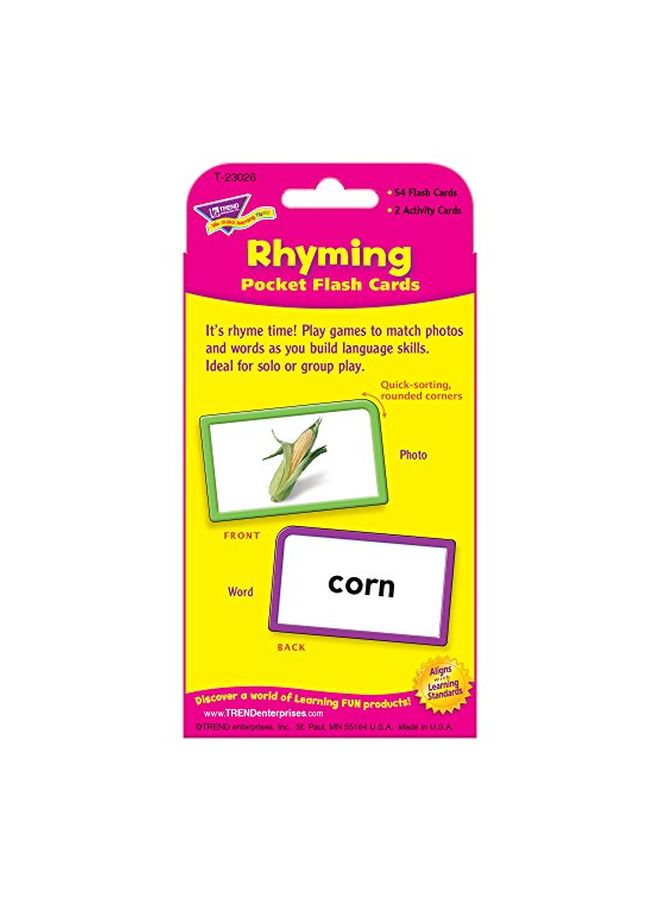 Pack Of 56 Rhyming Pocket Flash Card