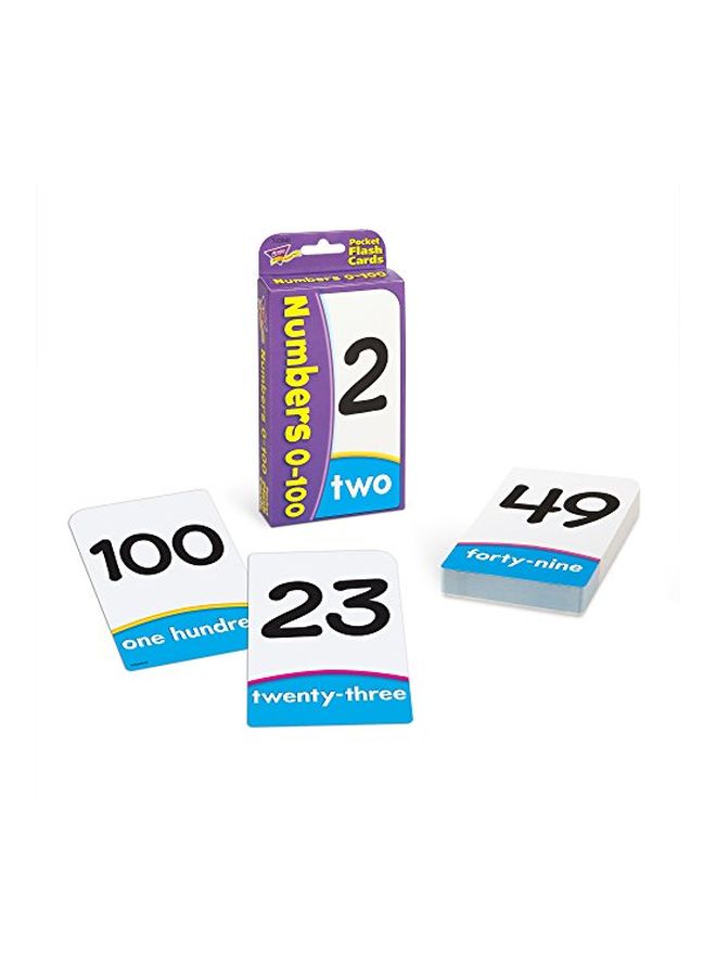 56-Piece 0-100 Numbers Pocket Flash Cards T-23040