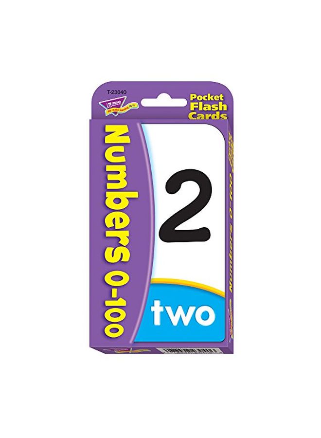 56-Piece 0-100 Numbers Pocket Flash Cards T-23040