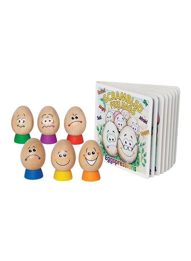 Eggspressions Wooden Learning Toy With Illustrative Book