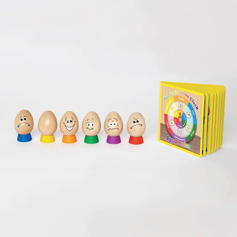 Eggspressions Wooden Learning Toy With Illustrative Book