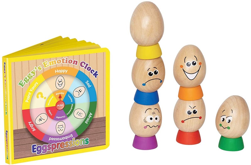 Eggspressions Wooden Learning Toy With Illustrative Book