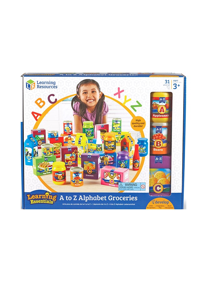 26-Piece Learning Resources A To Z Alphabet Groceries Set