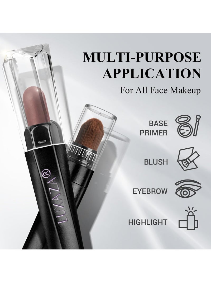 3PCS Cream Eyeshadow Stick Set,Pro Longwear Purple Eye Shadow Sticks Pencil Crayon-Grape Glam