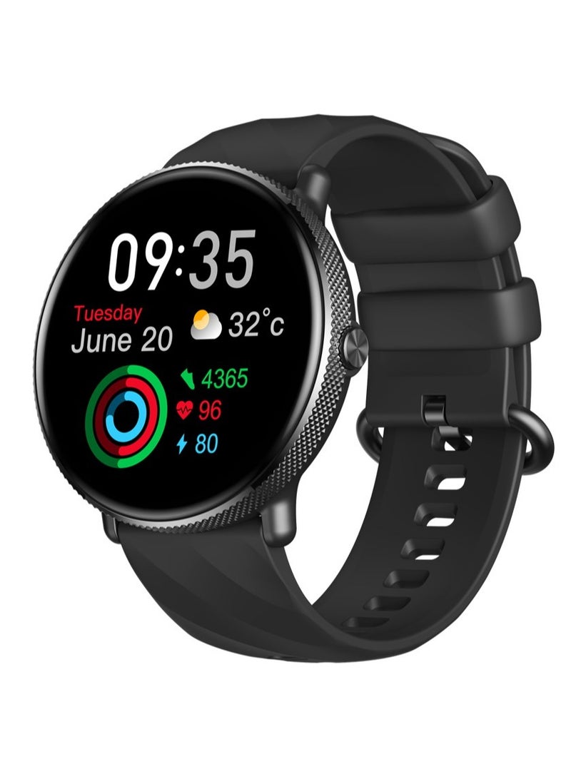 GTR 3 PRO AMOLED Bluetooth Full Touch Call Smart Watch 260mAh 1.42 Inch Midnight Black Silicone Strap