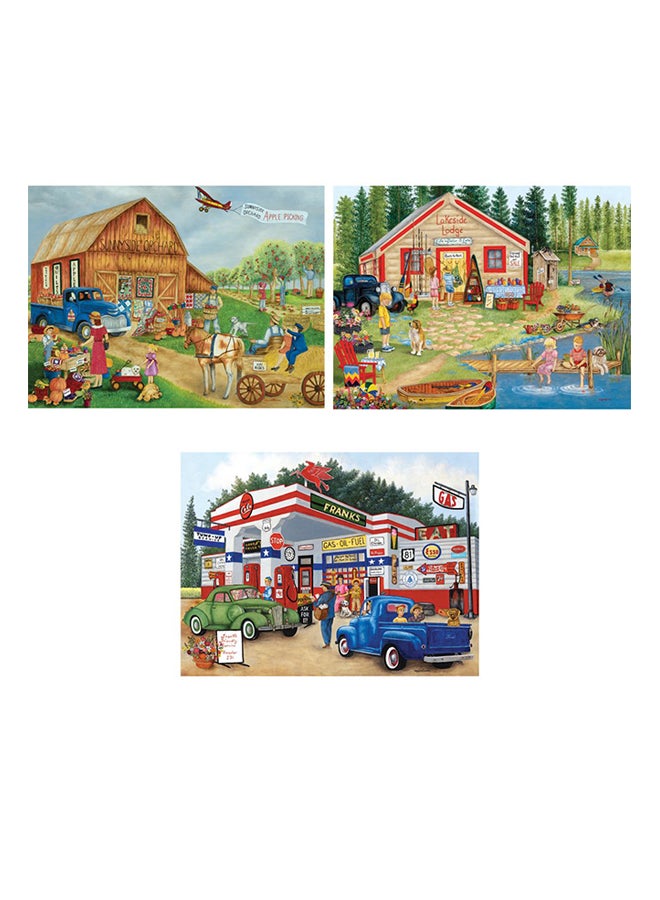 Pack Of 3 Jigsaw Puzzles Set, 900 Pieces