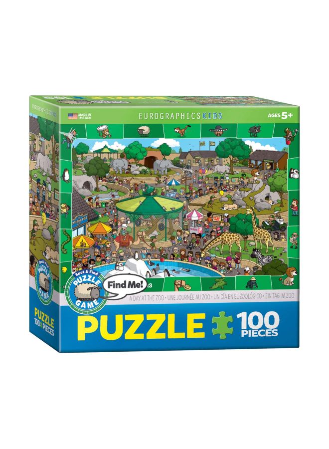100-Piece A Day At The Zoo Puzzle 6100-0542