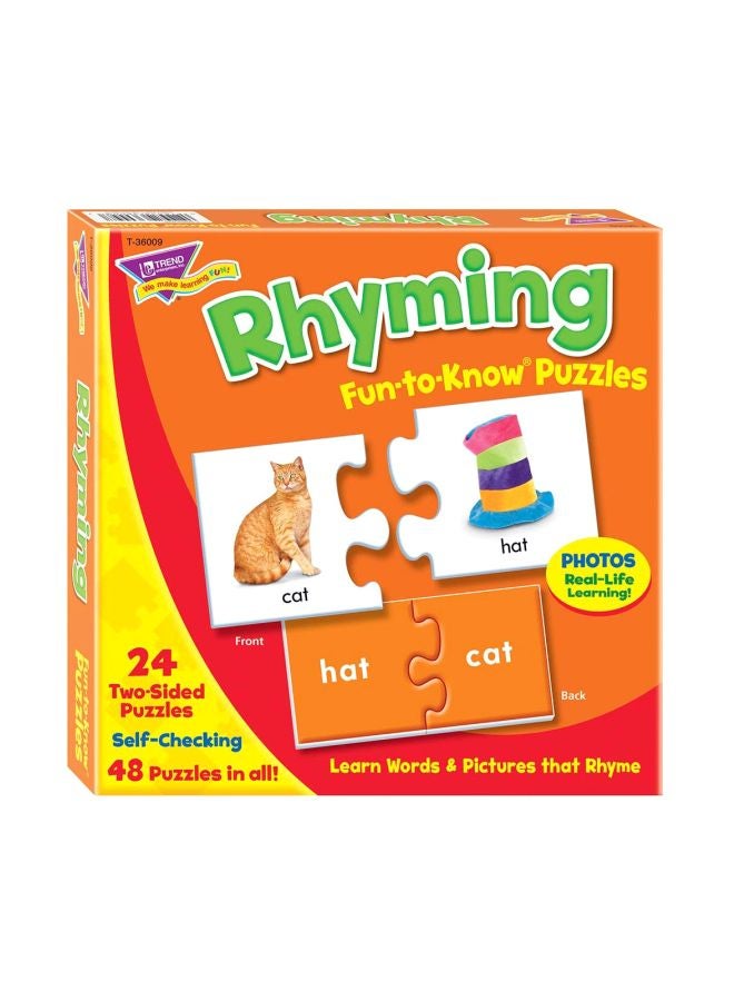 48-Piece Rhyming Fun-To-Know Jigsaw Puzzle T36009