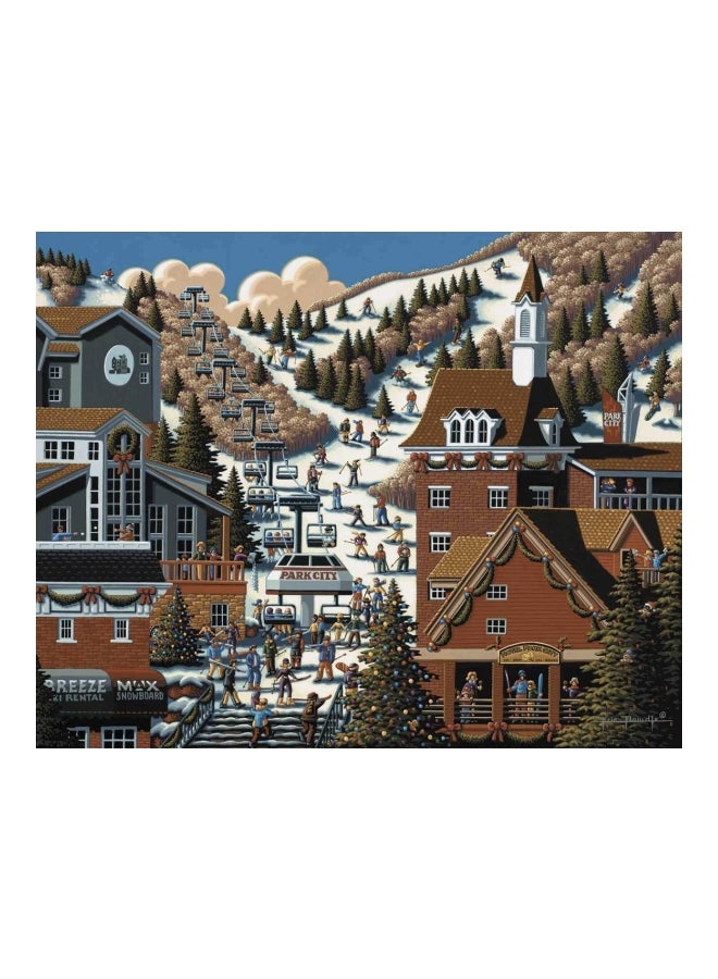 500-Piece Ski Park City Jigsaw Puzzle Set 115