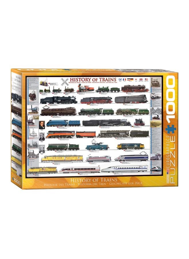 1000-Piece History Of Trains Puzzle Set 6000-0251