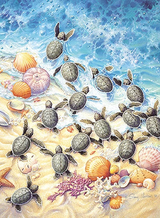 550-Piece Green Turtle Hatchlings Jigsaw Puzzle