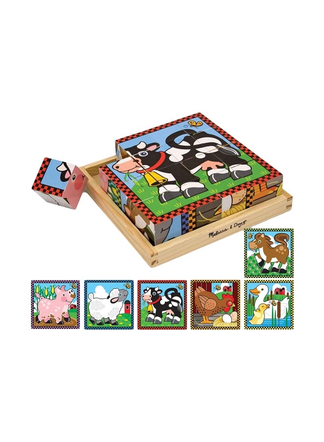 16-Piece Cube Puzzle With Storage Tray