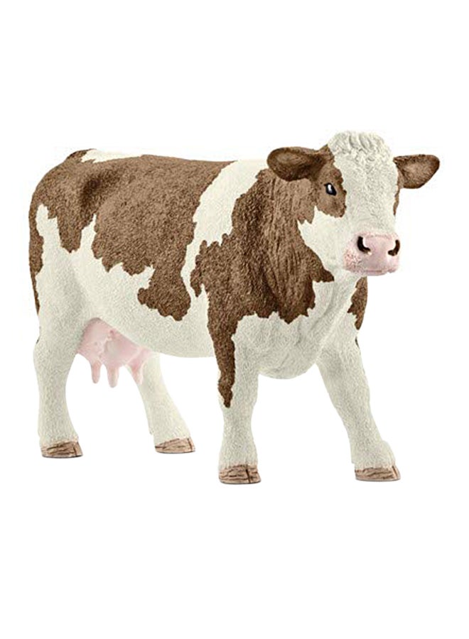 North America Simmental Cow Toy Figure