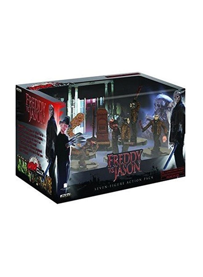7-Piece Freddy Vs Jason Horrorclix Action Figure Set