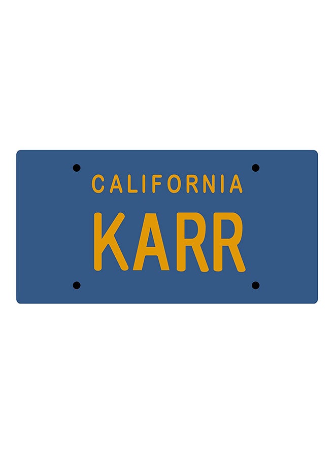 Knight Rider Karr License Plate Replica Action Figure Accessory
