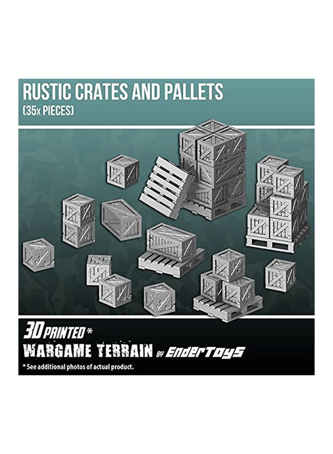 35-Piece Crates And Pallets Miniature Set