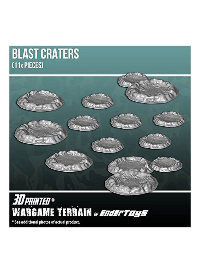 11-Piece 3D Printed Blast Craters Set