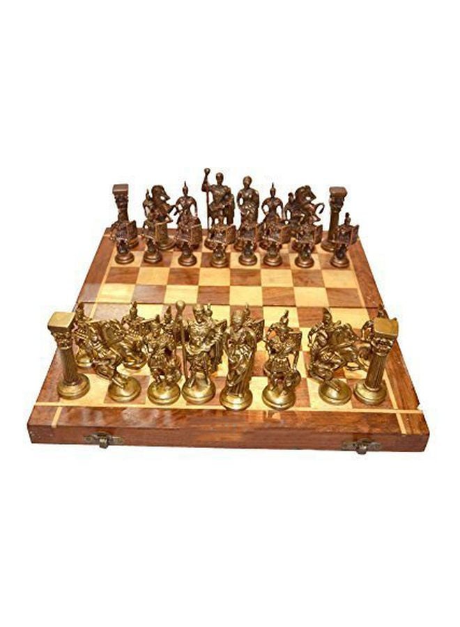 Hand Crafted Roman Brass Chess Set