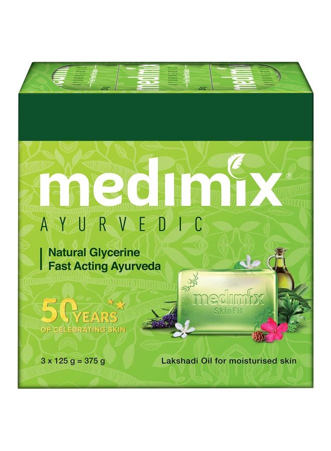 Pack Of 3 Natural Glycerine Bathing Bar 125grams