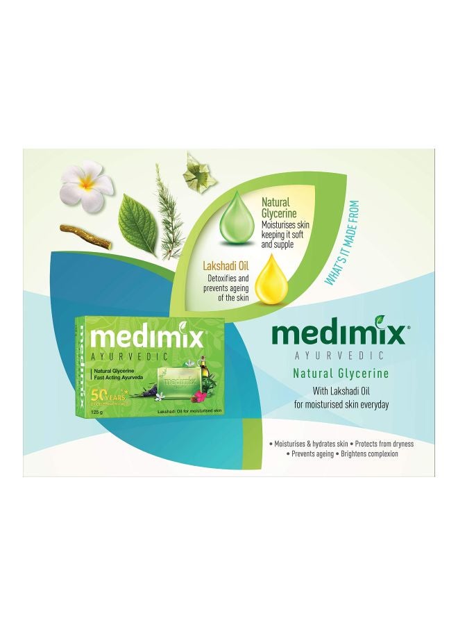 Pack Of 3 Natural Glycerine Bathing Bar 125grams