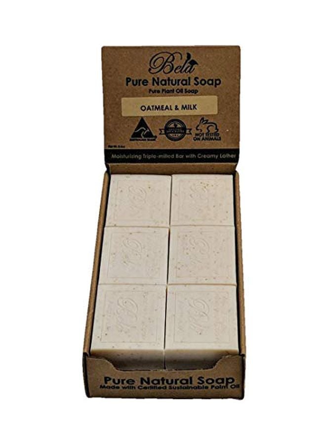 Set Of 12 Oatmeal And Milk Pure Natural Soap