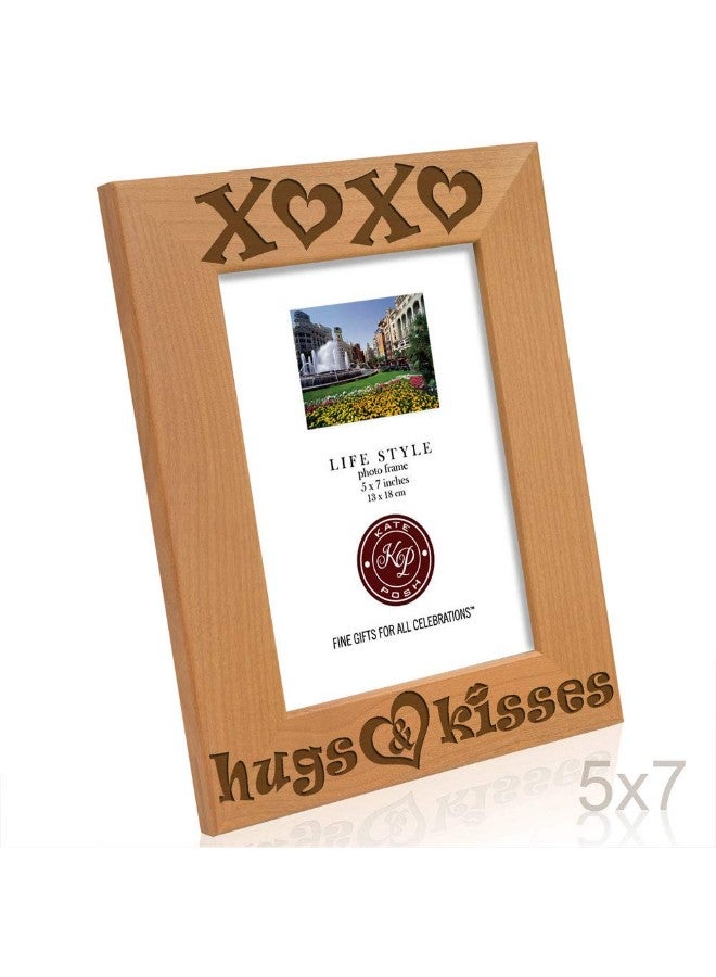 Engraved Natural Picture Frame Beige/White