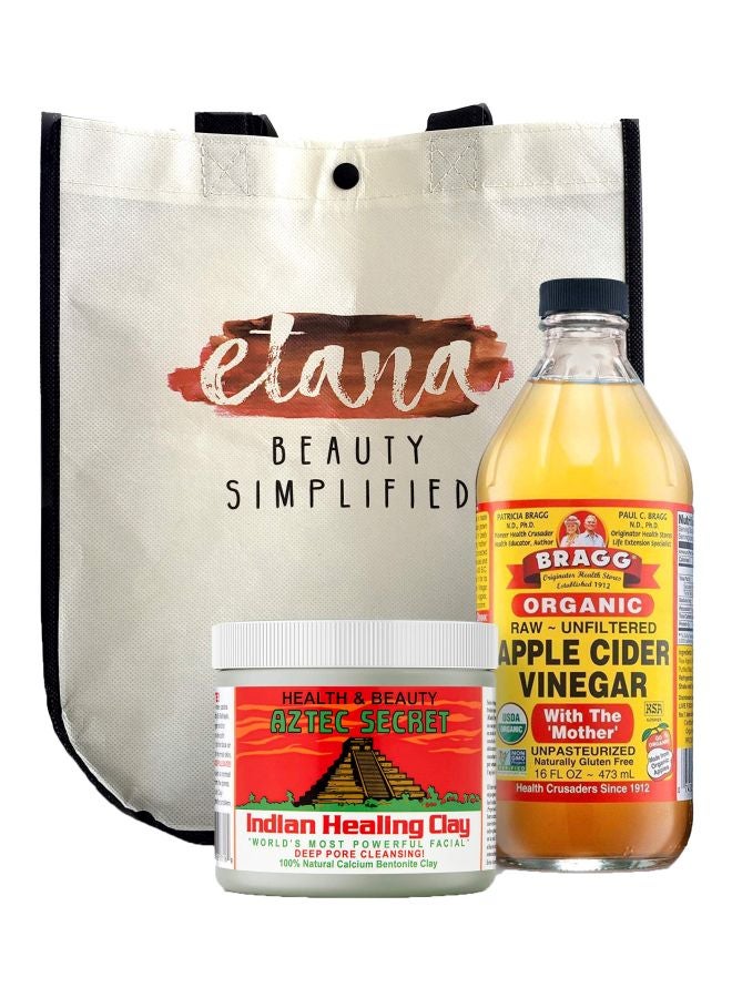 Indian Healing Clay With Organic Apple Cider Vinegar Set