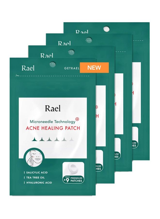 Pack Of 4 Microneedle Technology Acne Healing Patch Clear