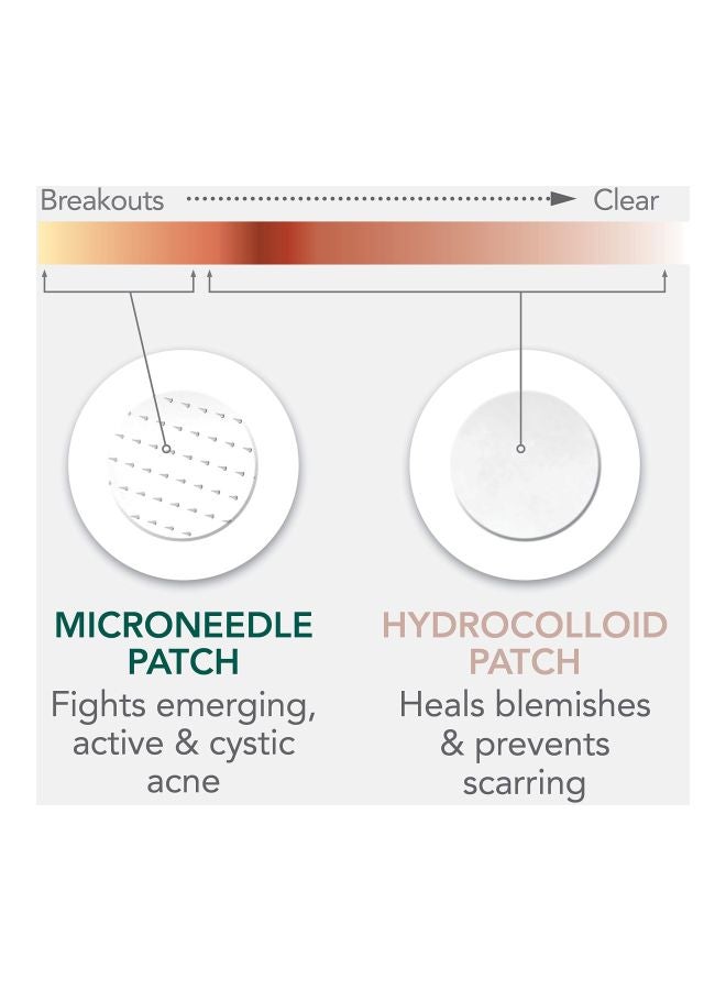 Pack Of 4 Microneedle Technology Acne Healing Patch Clear