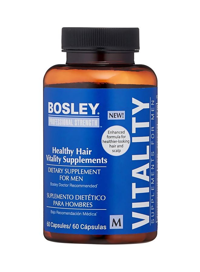 60-Piece Healthy Hair Vitality Supplement Capsules