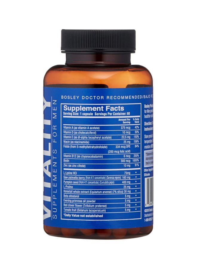 60-Piece Healthy Hair Vitality Supplement Capsules