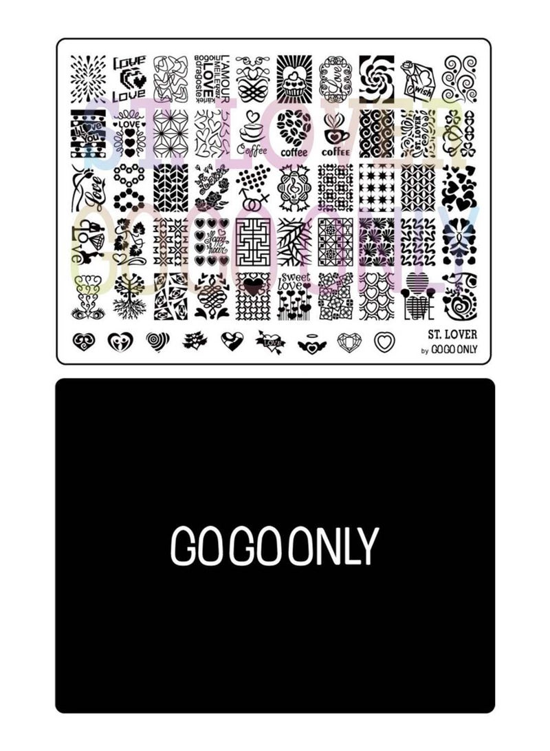 60-Piece Nail Art Sticker Set Multicolour