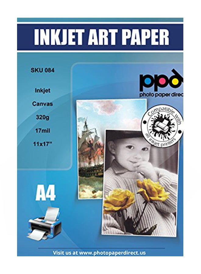 10-Sheet Real Printable Cotton Canvas