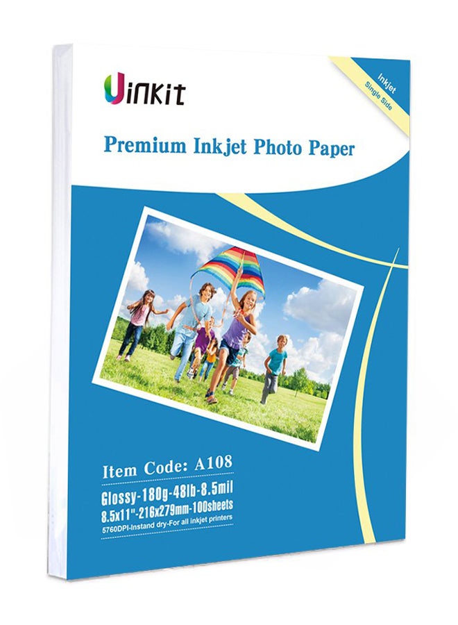 100 Sheets Inkjet Glossy Photo Papers