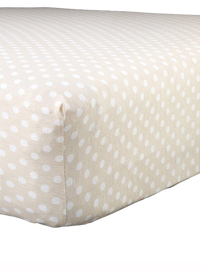 Polka Dot Print Extra Deep Fitted Crib Sheet