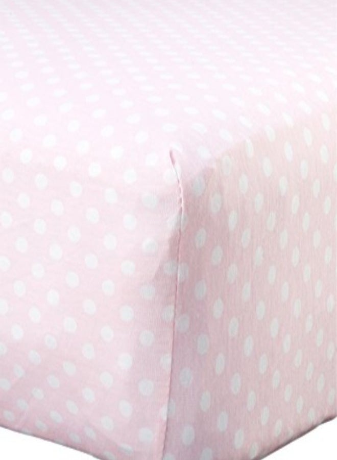 Polka Dot Print Extra Deep Fitted Crib Sheet