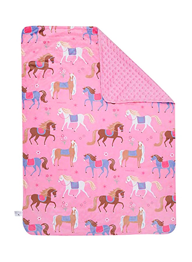 Horse Printed Plush Blanket