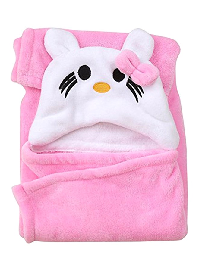 Combo Of Furry Glacier Hooded Smily Baby Blanket And Premium Glacier Hooded Baby Wrapper