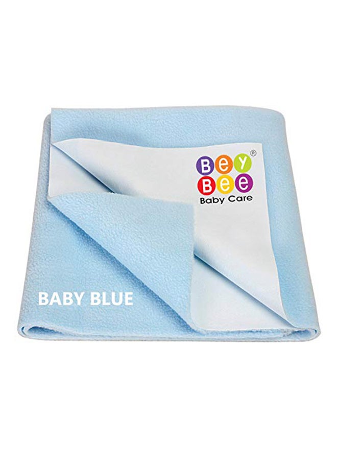 Premium Quick Dry Mattress Protector Baby Cot Sheet - Large (Light Blue)