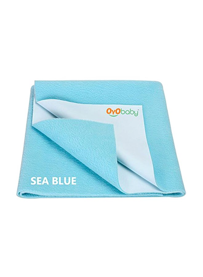 Water Proof and Reusable Mat/Mattress Protector/Absorbent Sheets (100cm X 70cm, Medium) - Sea Blue