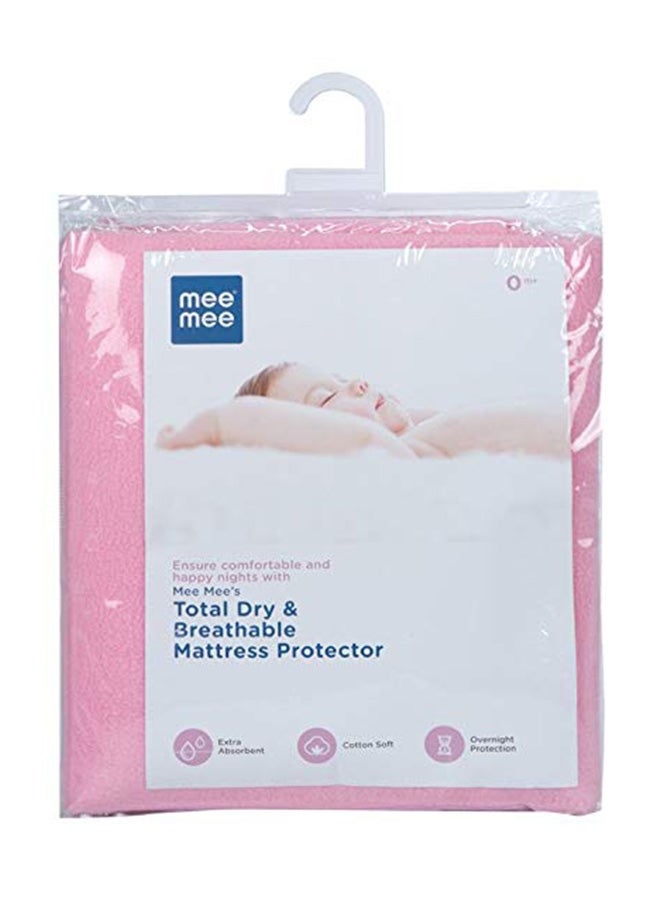 Mee Mee Total Dry and Breathable Mattress Protector Mat (Light Pink)