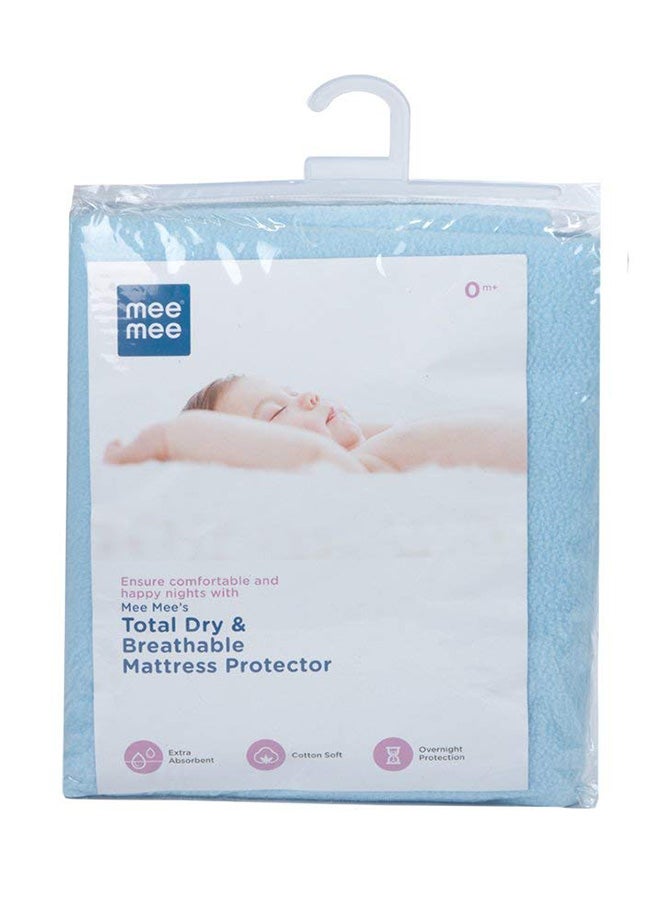 Mee Mee Total Dry and Breathable Mattress Protector Mat (Light Blue)